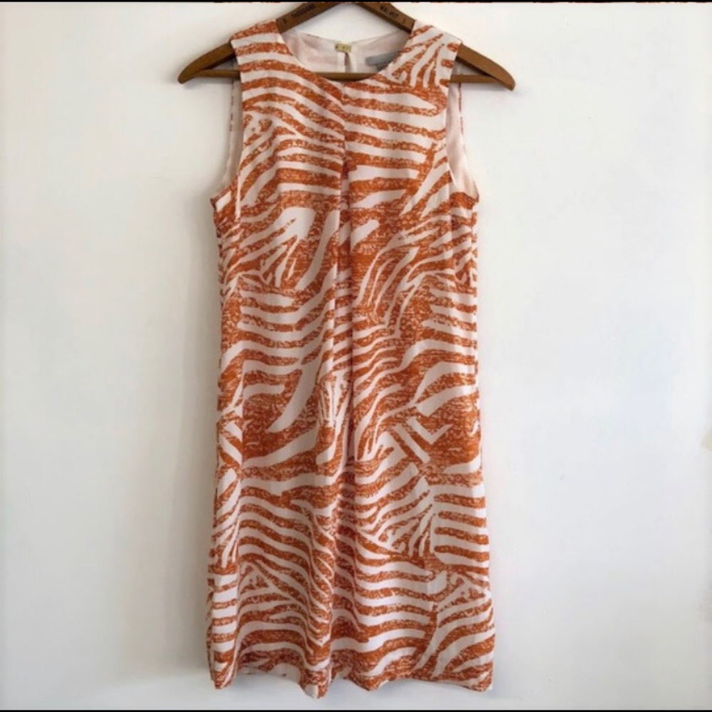 H&M Orange Zebra Stripes Sleeveless Dress | 10